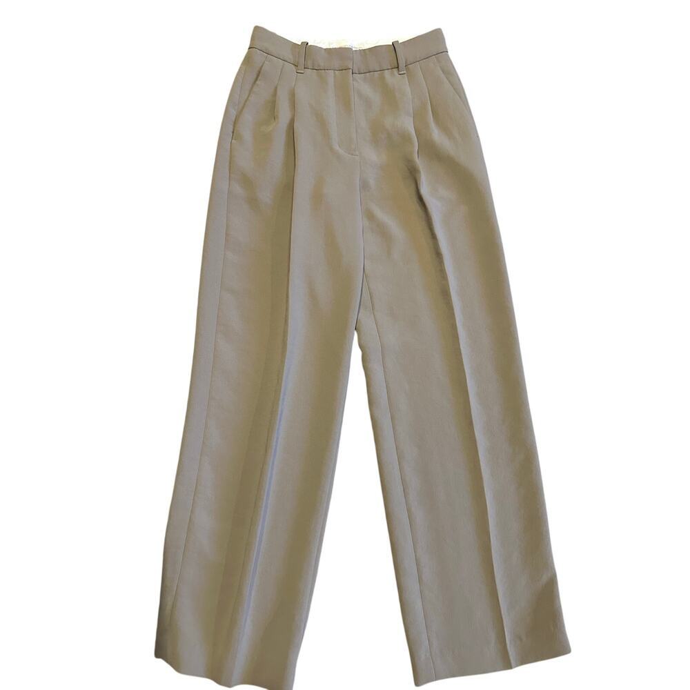 Wilfred Aritzia The Effortless Pant High Waisted Wide Crepette Trouser